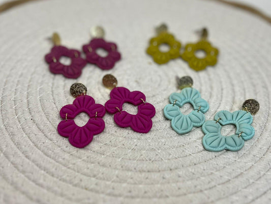 Zenya - Statement Oorbellen Magenta Mint Roze Lime