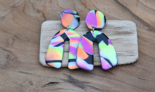 Fluxa - Neon Statement Oorbellen