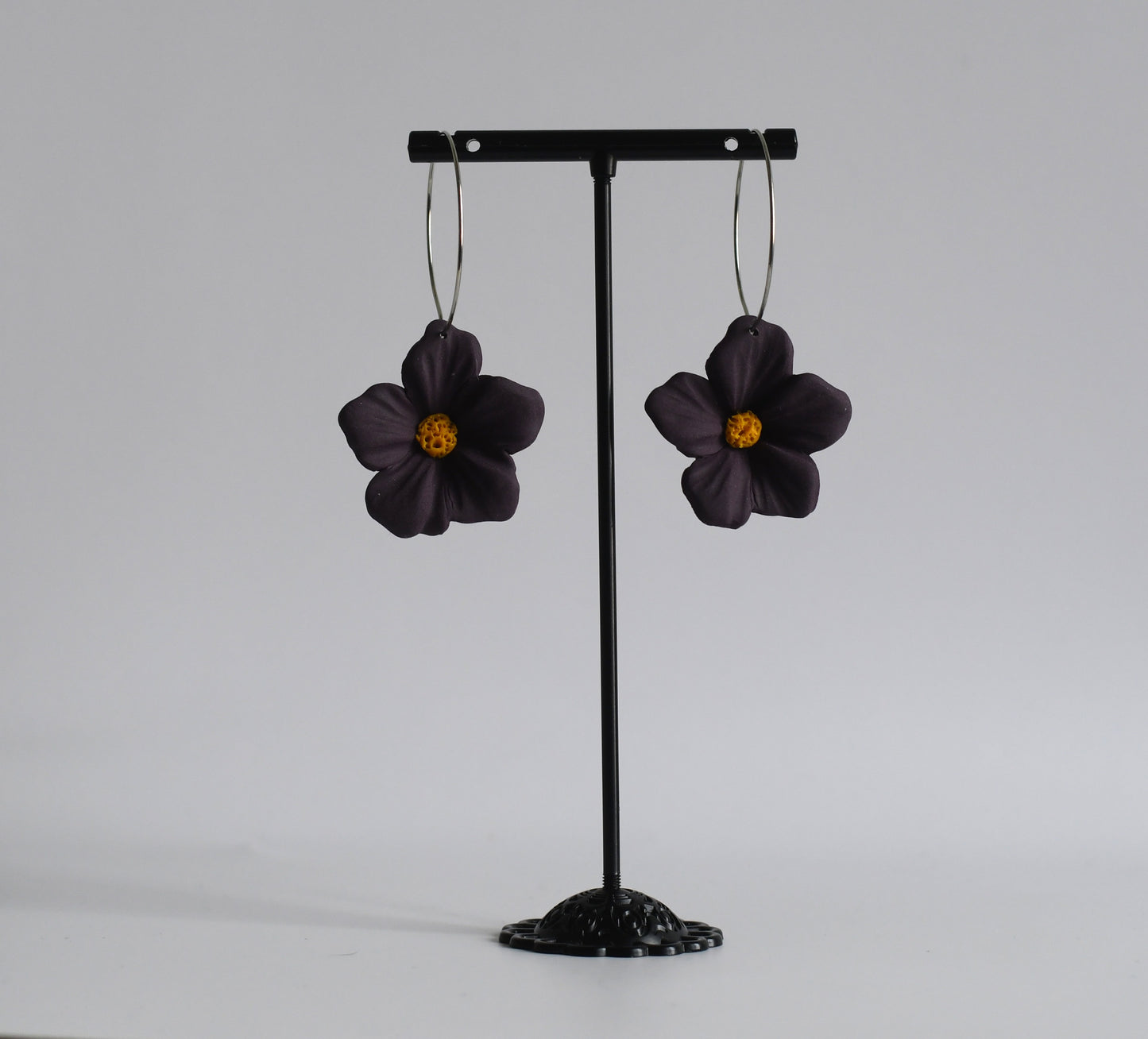 Viola Soleil - Paarse Bloemoorbellen (Dangle en Mini Studs)