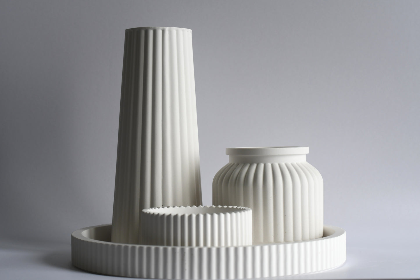 4-delige Geribbelde Design Set