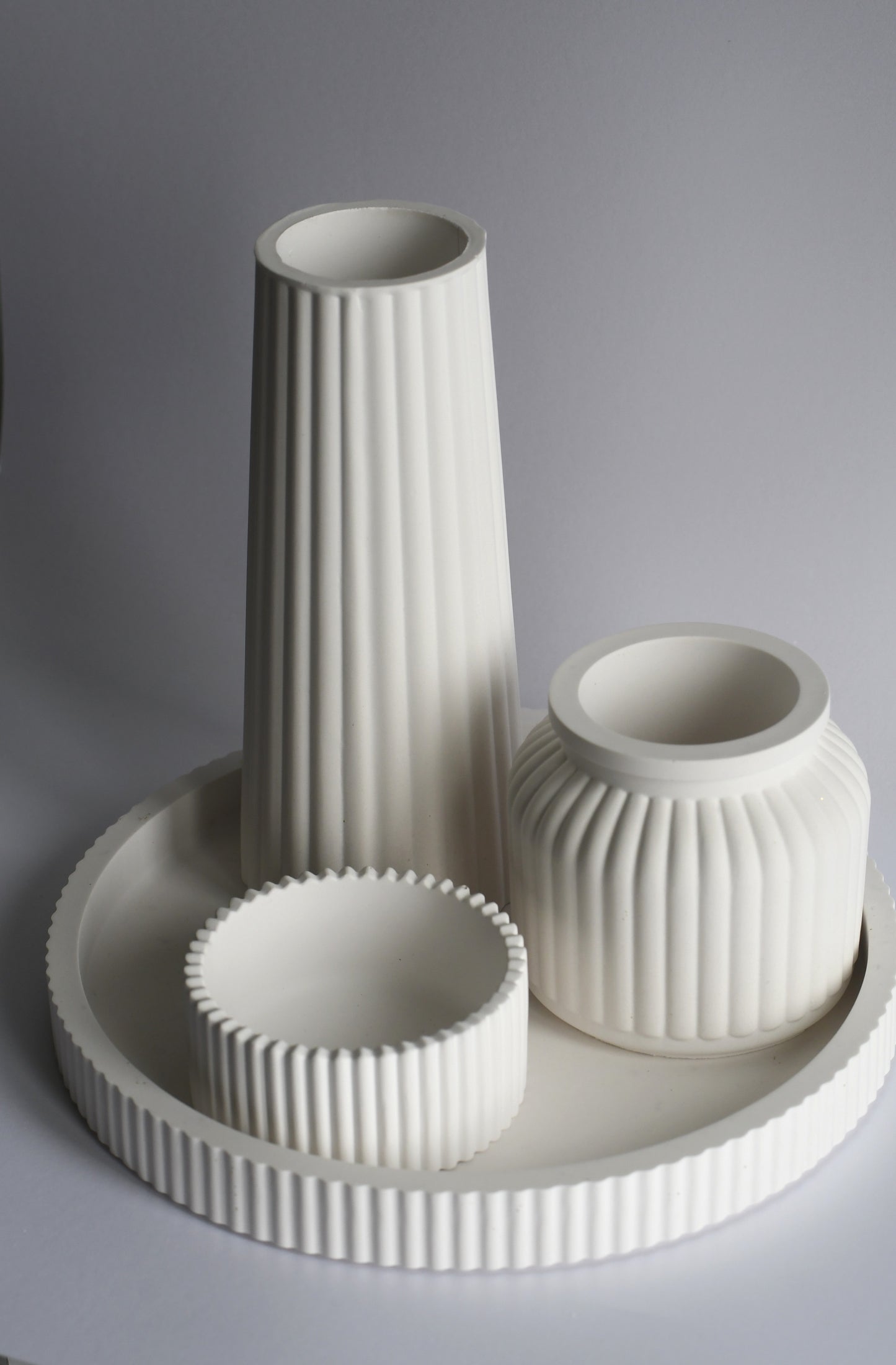 4-delige Geribbelde Design Set