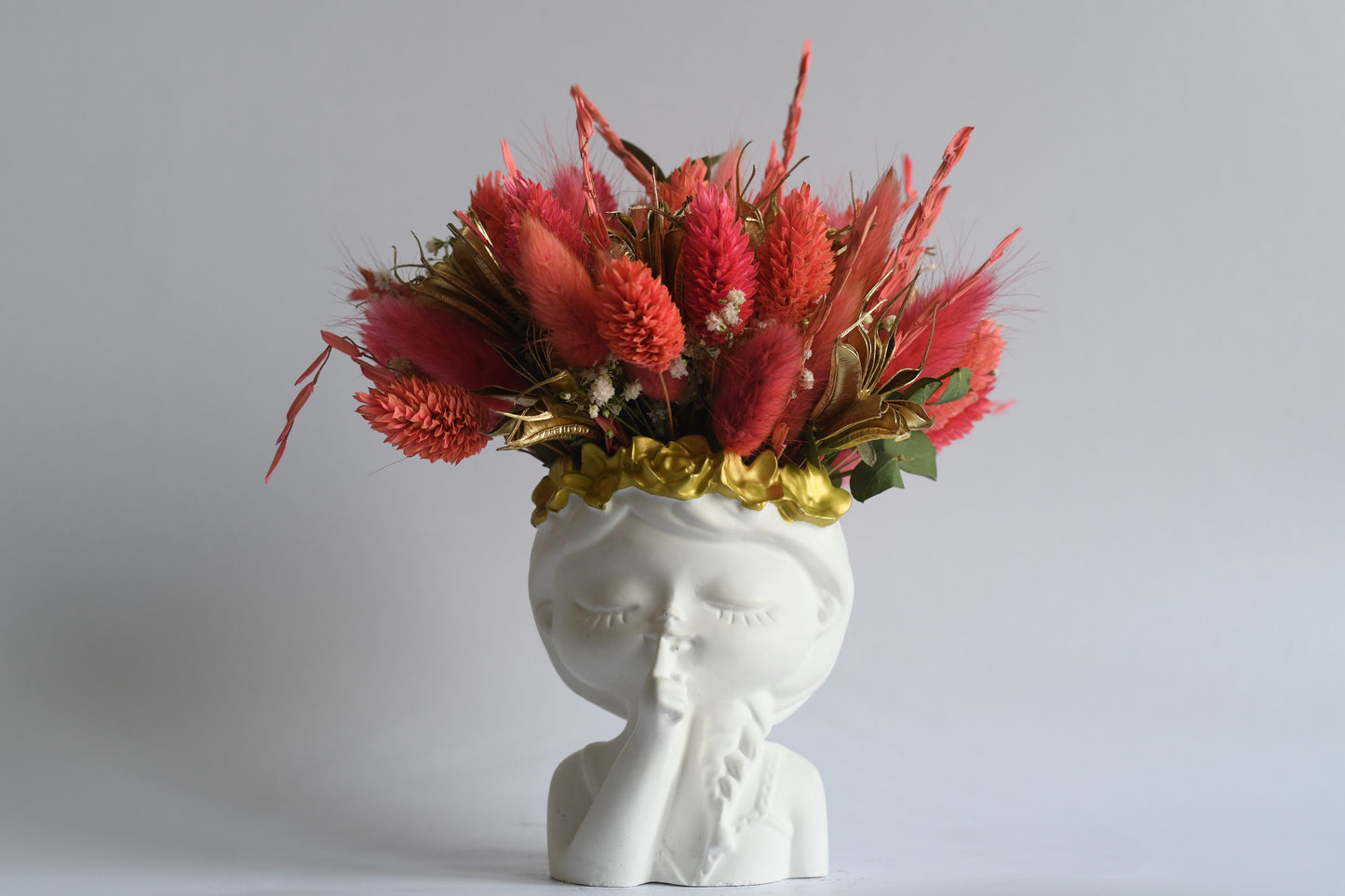 Novelle — elegant stil meisje — bloemenkroon goud / roségoud