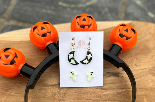 handgemaakte glow in the dark Halloween oorbellen – Nova by Evi