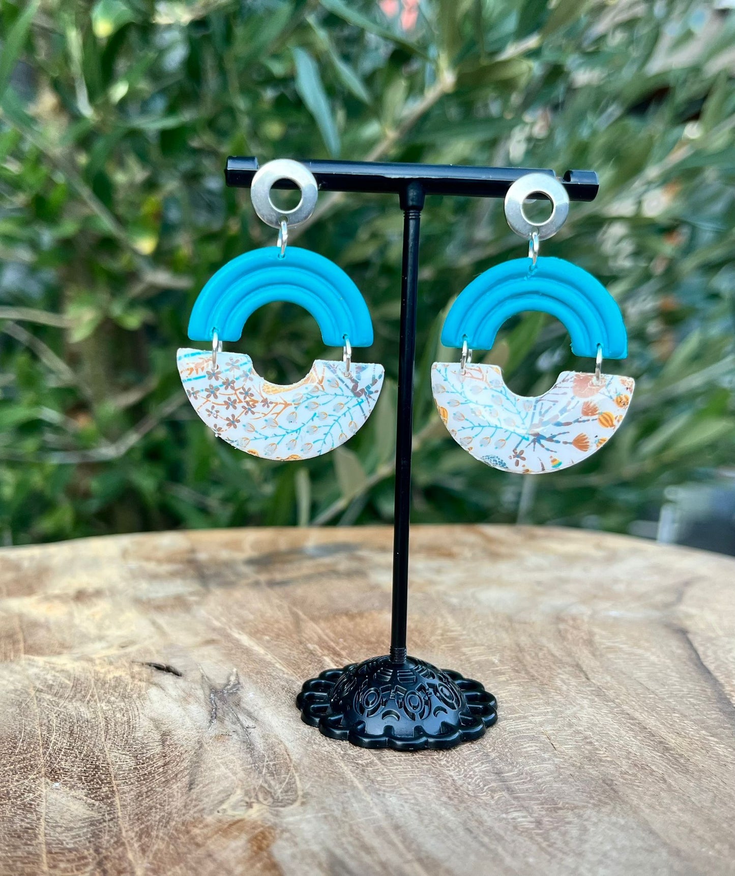 Eve - handgemaakte statement oorbellen in polymeerklei