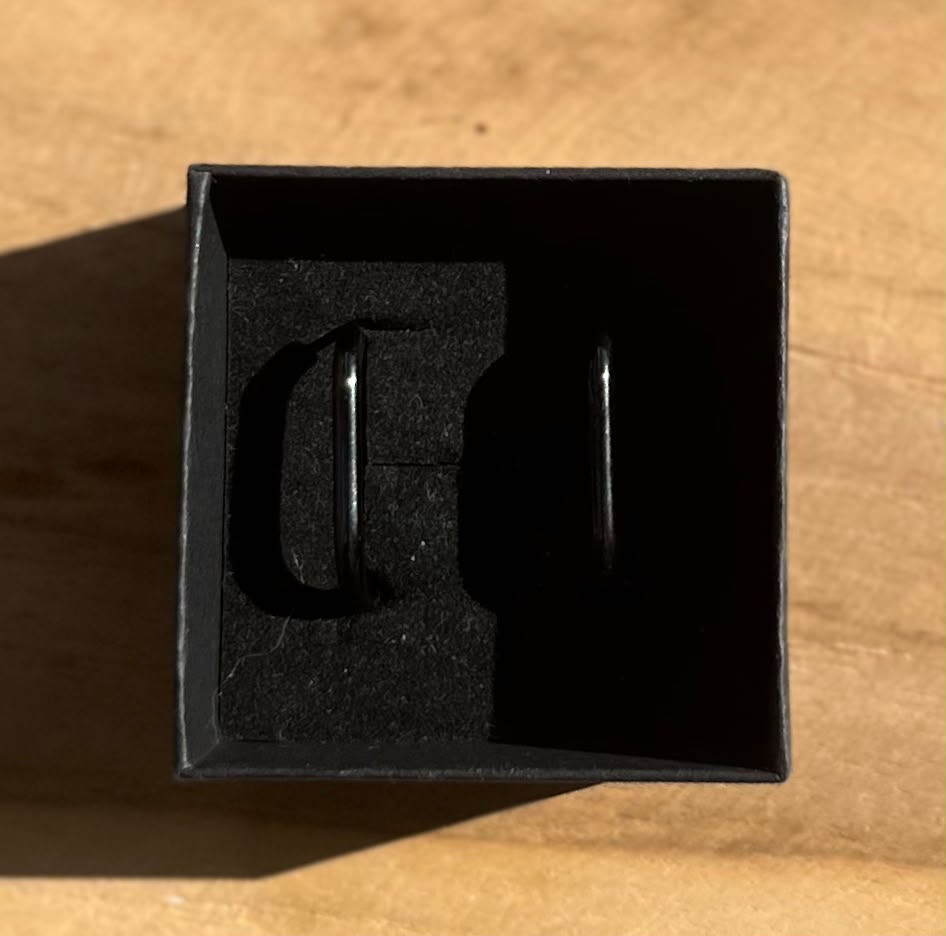 Créoles rectangulaires – Acier inoxydable 316L | Or 14K, argent, or rose & noir