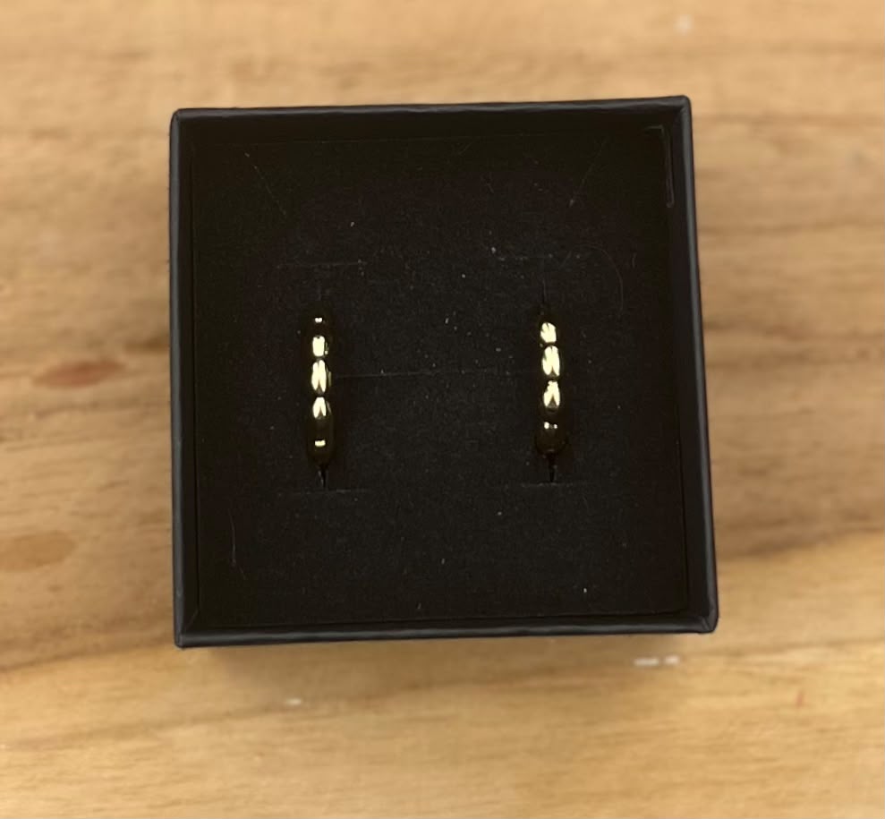 Créoles rondes torsadées – laiton plaqué or 18 carats