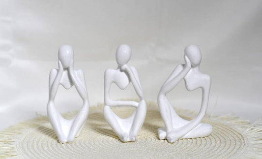 Denkers, set van 3 beeldjes