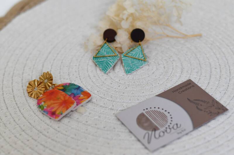 ✨🌿 Coco ✨🌿 Handgemaakte Oorbellen – Tropisch Groen Bladmotief