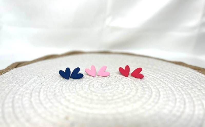 Eefje - Hart Oorknopjes in 2 Maten (2cm en 1.5cm)