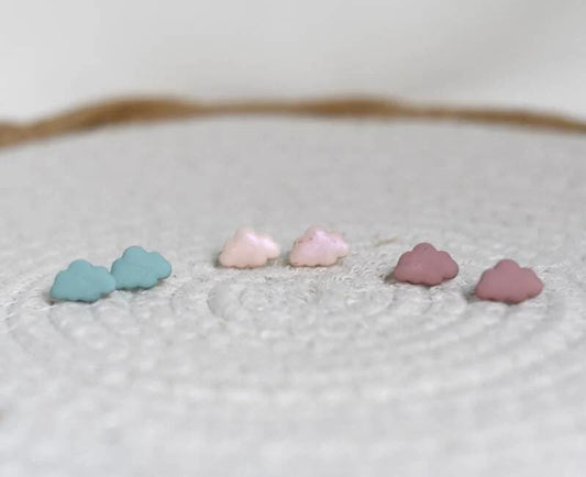 Nuvia - Wolk Oorknopjes Pastelkleuren